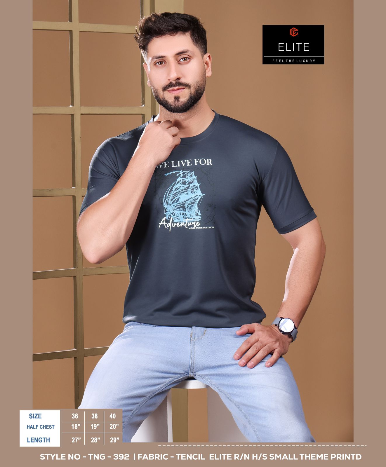 Style No Tng 392 Elite Imported Mens Tshirts Wholesaler India