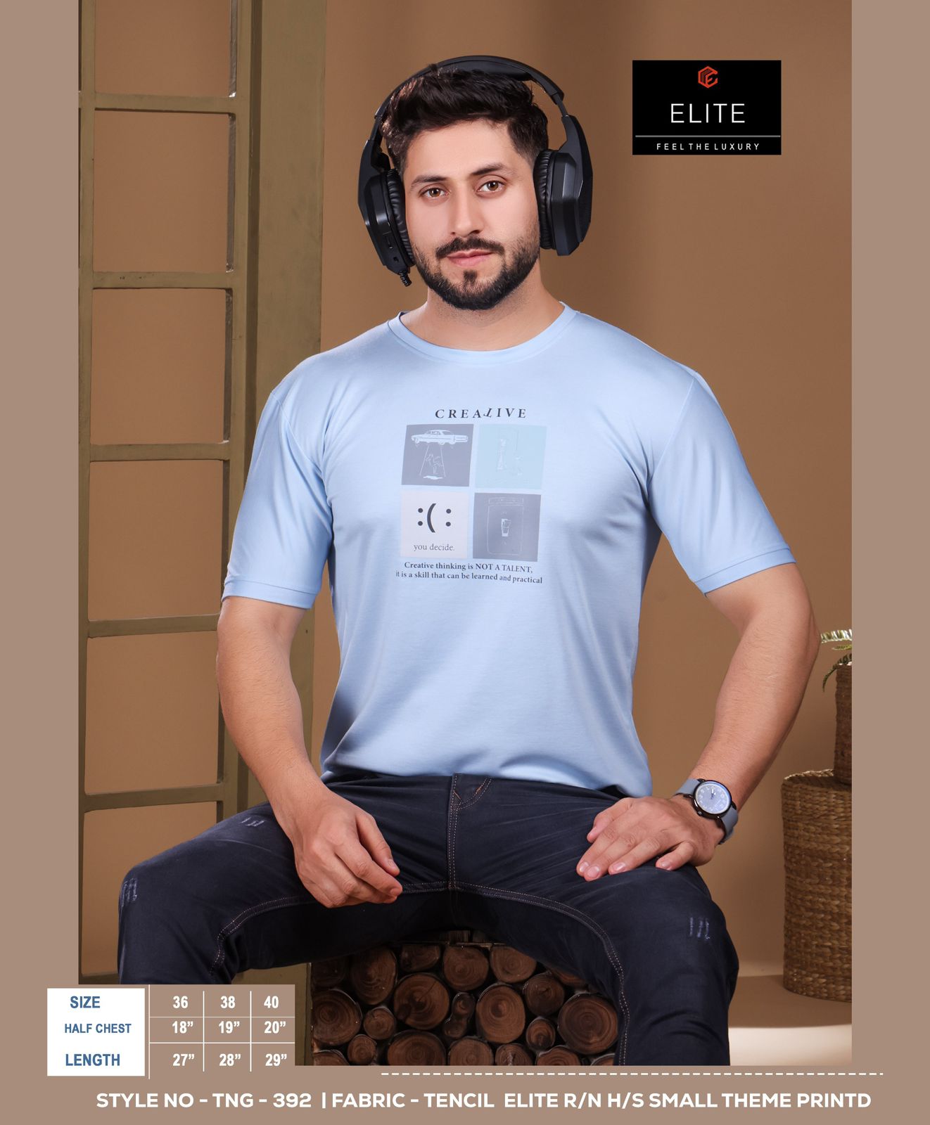 Style No Tng 392 Elite Imported Mens Tshirts Wholesaler India