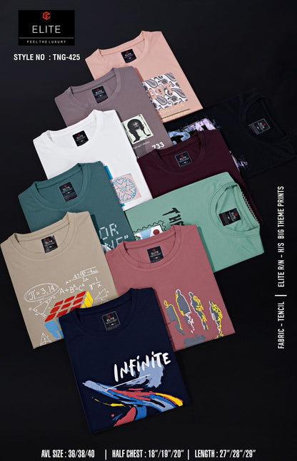 Style No Tng 425 Elite Tencil Lycra Mens Tshirts Exporter Gujarat