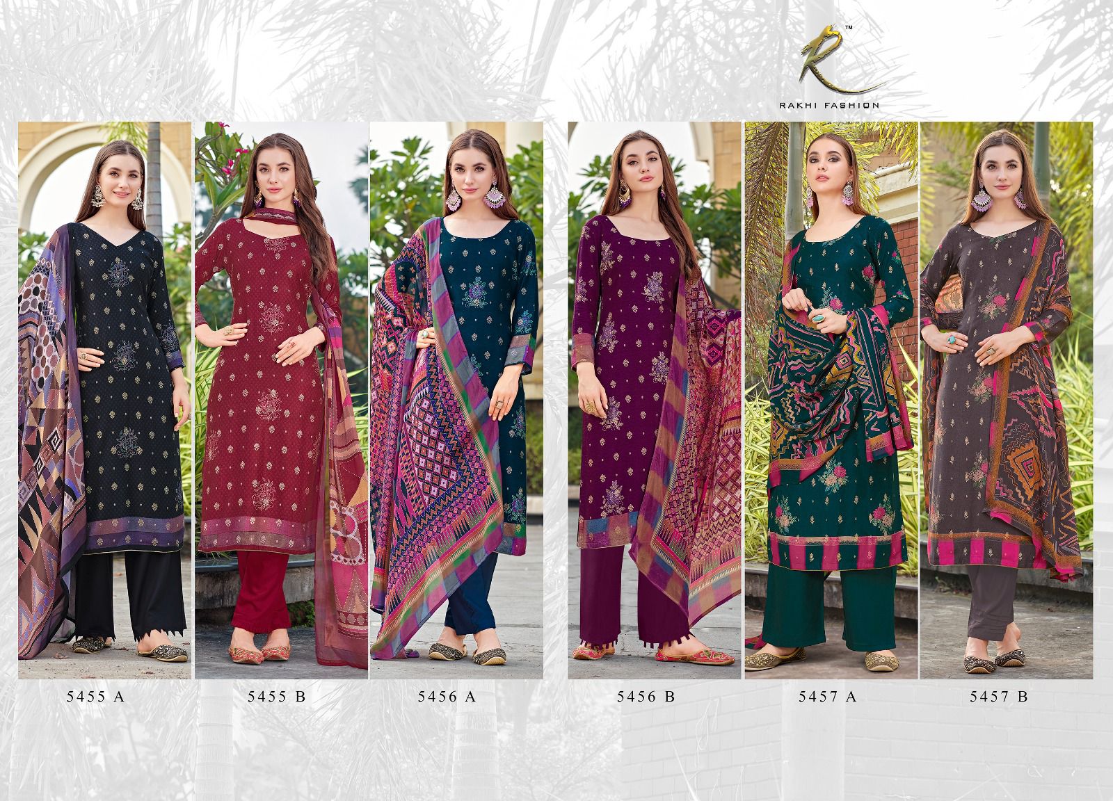 Style Of Heaven Rakhi Fashion Pure Viscose Pashmina Suits Wholesale