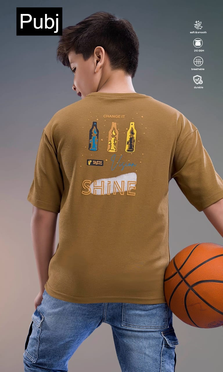 Style Pk 04 Down Shoulder Pubj Scuba Boys Tshirt Supplier India