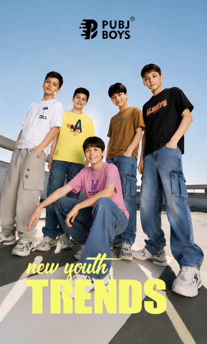 Style Pk 04 Down Shoulder Pubj Scuba Boys Tshirt Supplier India