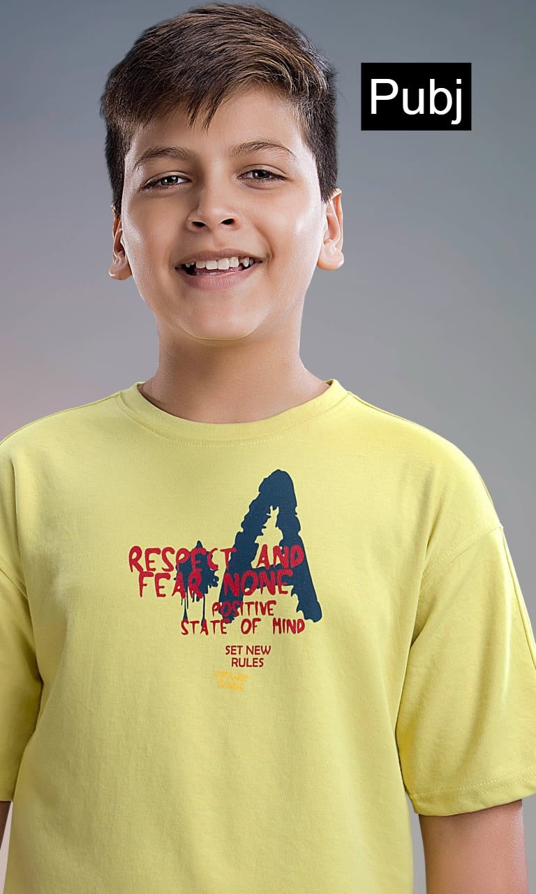 Style Pk 04 Down Shoulder Pubj Scuba Boys Tshirt Supplier India