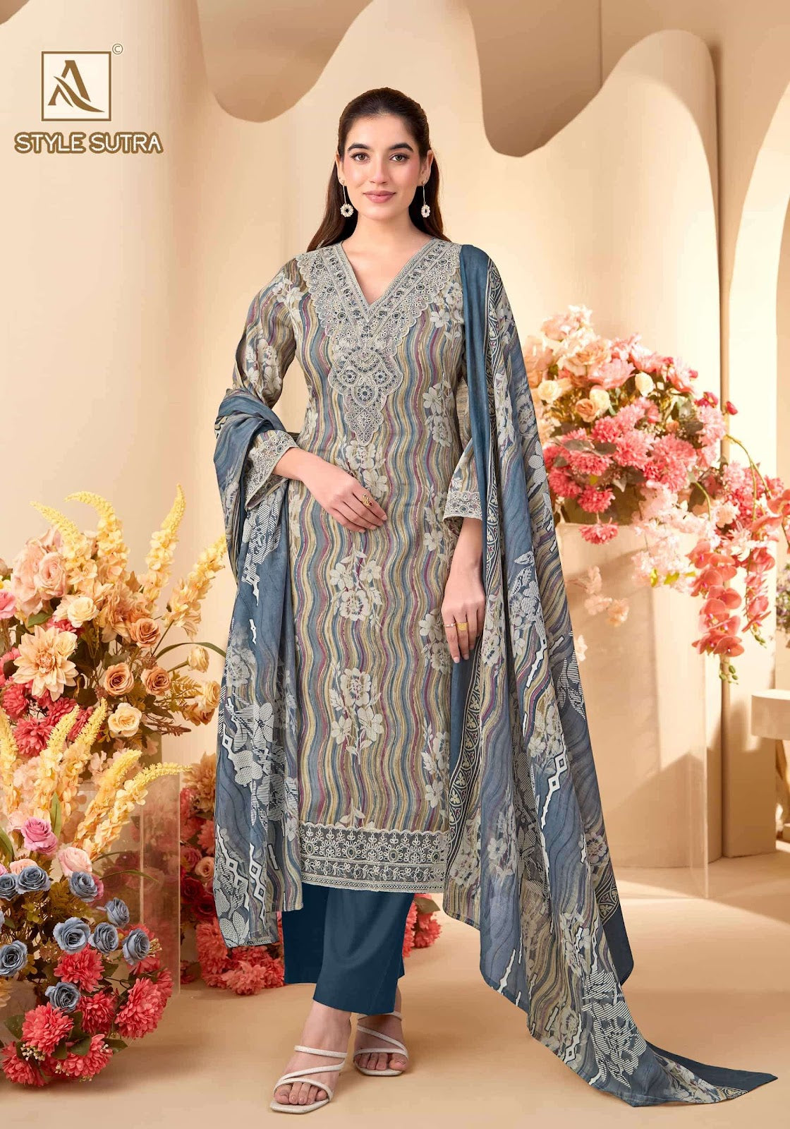 Style Sutra Alok Zam Cotton Karachi Salwar Suits Supplier