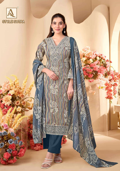 Style Sutra Alok Zam Cotton Karachi Salwar Suits Supplier