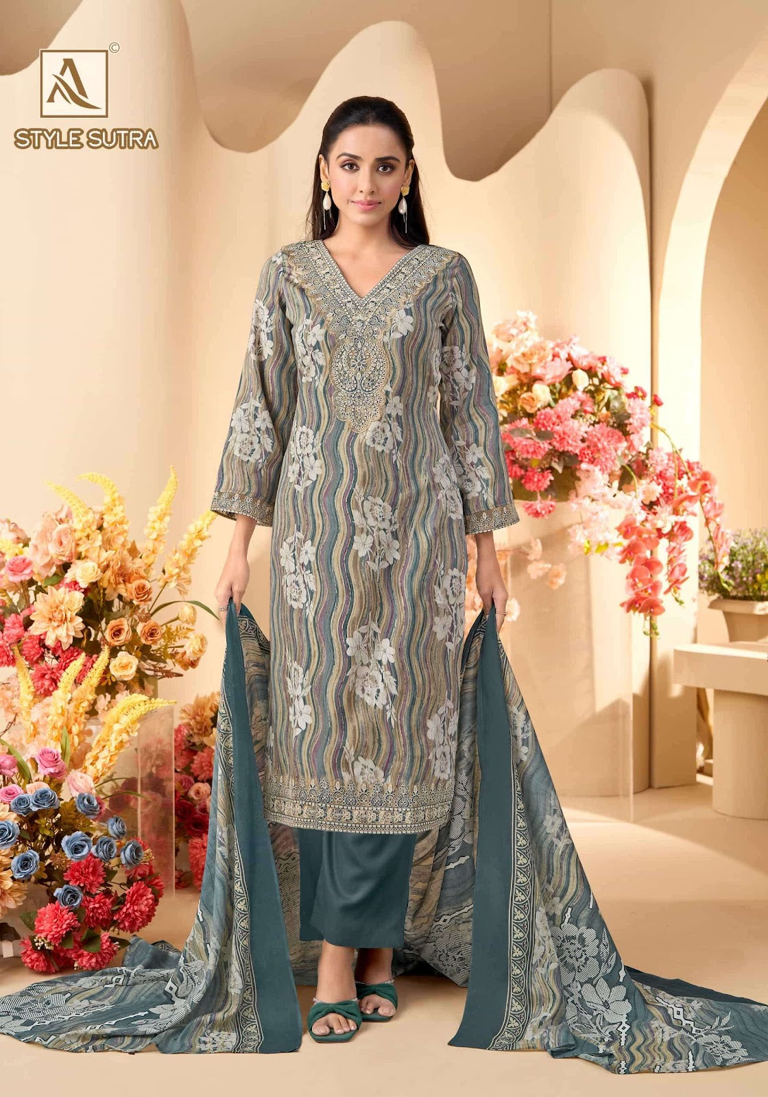 Style Sutra Alok Zam Cotton Karachi Salwar Suits Supplier