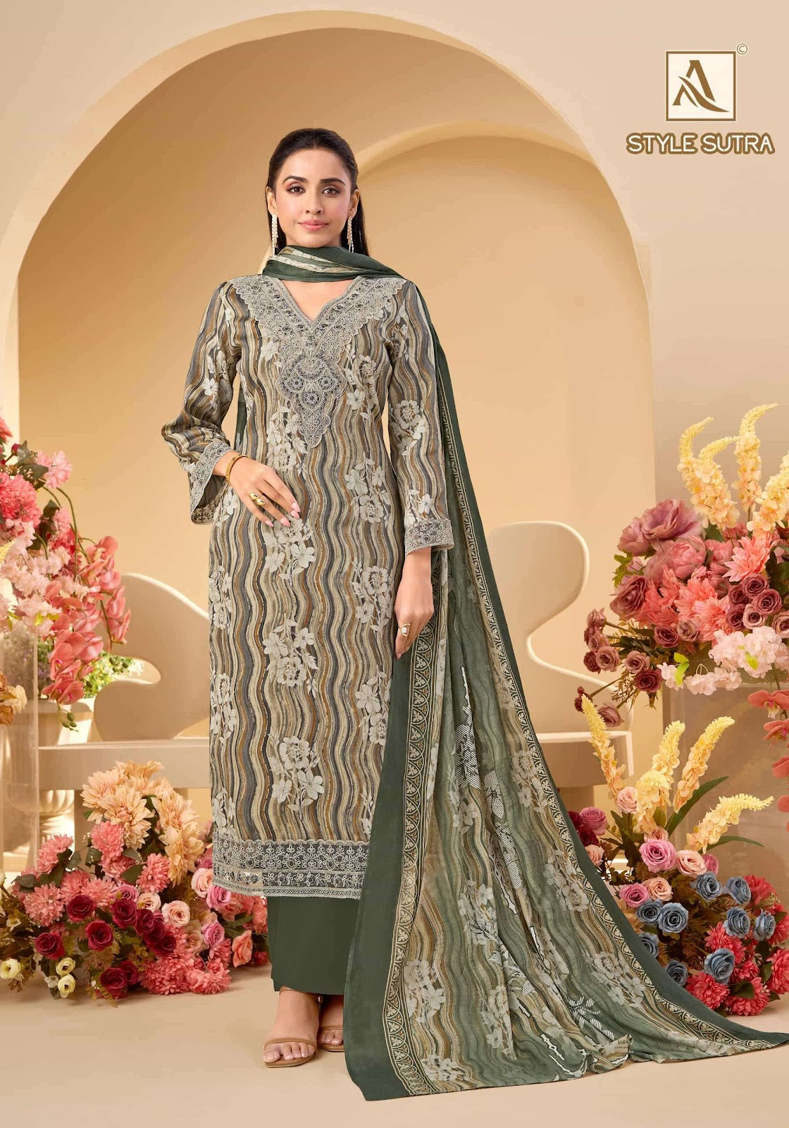 Style Sutra Alok Zam Cotton Karachi Salwar Suits Supplier