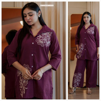 Style Up Bluehills Cotton Slub Co Ord Set Wholesaler India