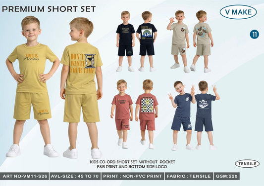 Style Vm 11 V Make Tencil Boys Shorts Set Wholesaler Gujarat