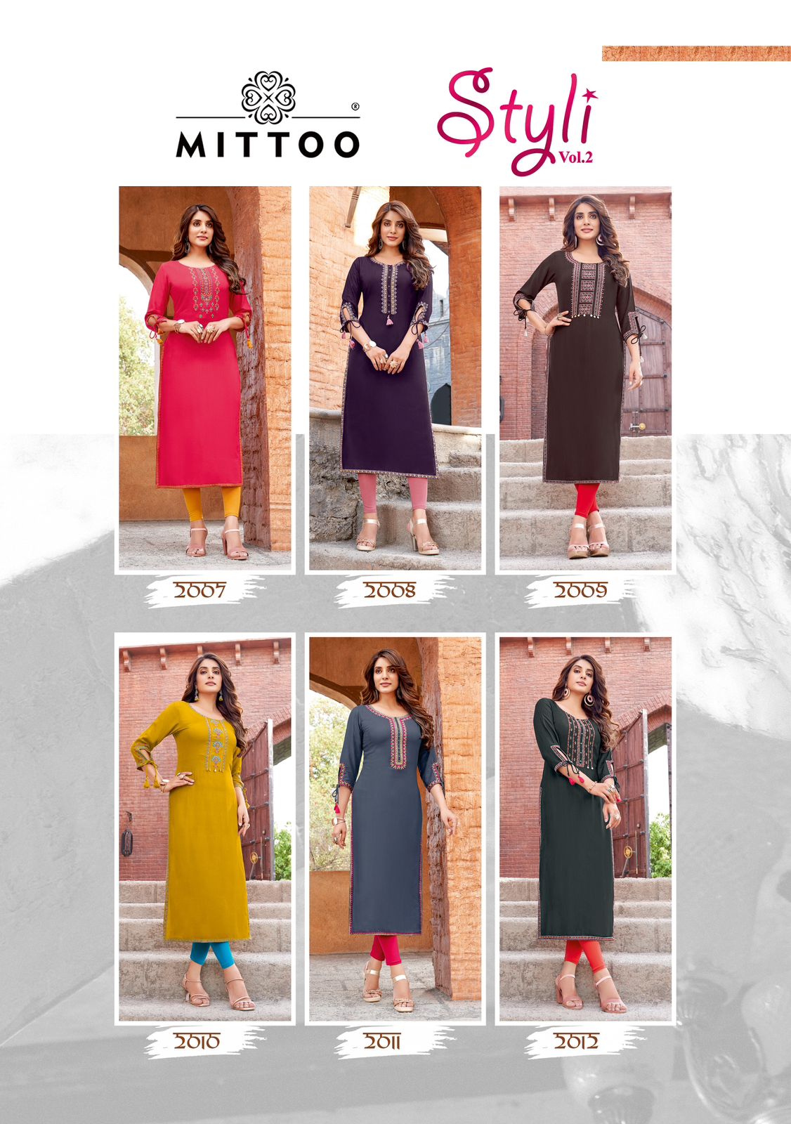 Styli Vol 2 Mittoo Heavy Rayon Long Straight Kurti Manufacturer Gujarat