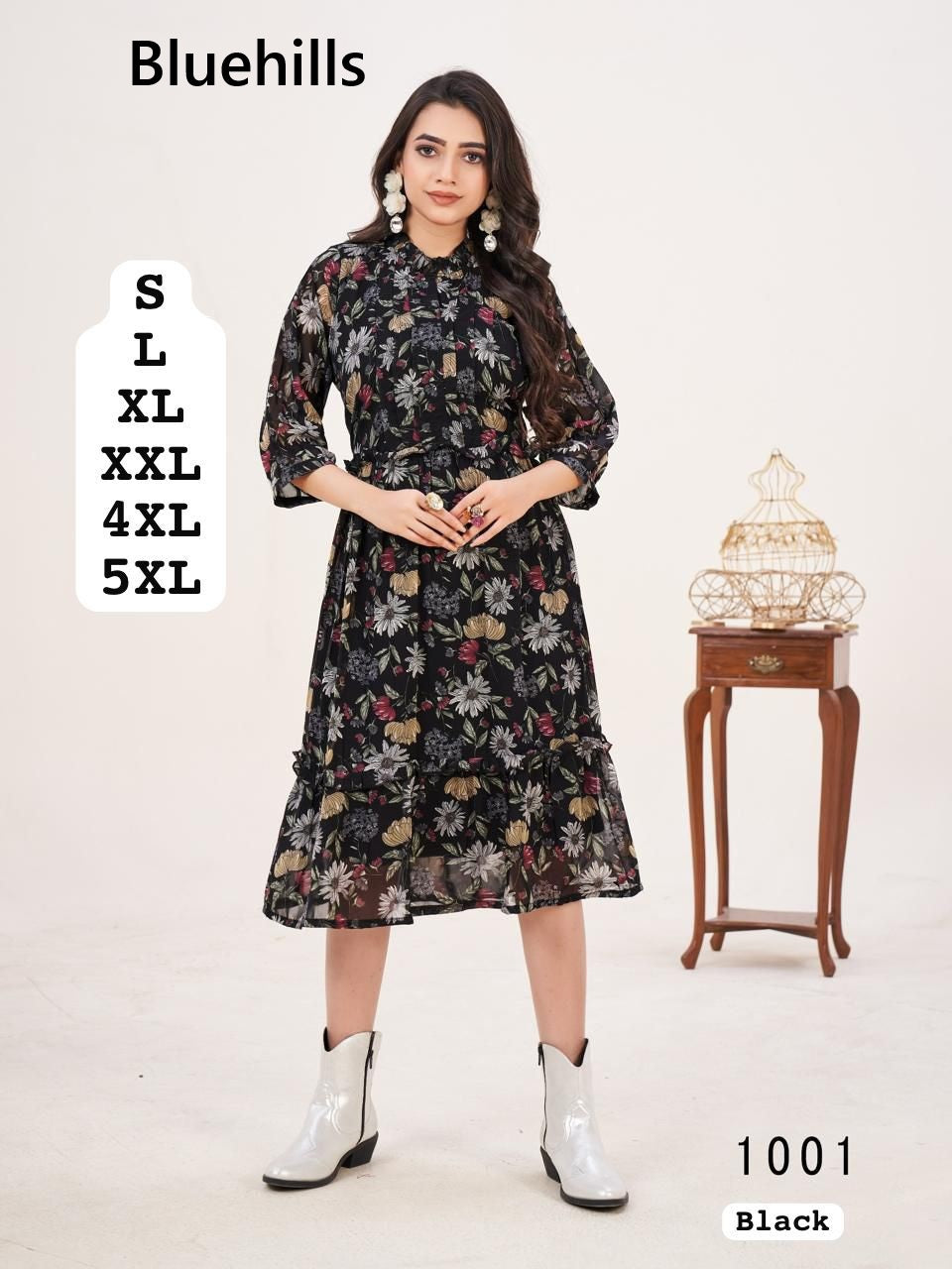 Stylish 2.0 Bluehills Georgette One Piece Wholesaler Gujarat