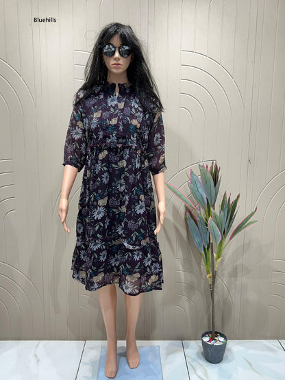 Stylish 2.0 Bluehills Georgette One Piece Wholesaler Gujarat