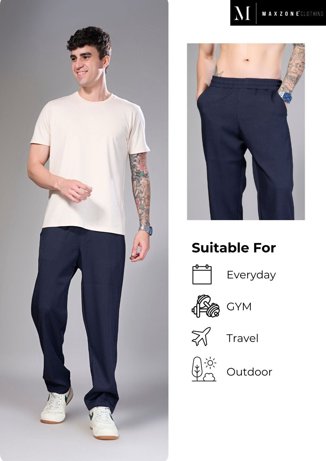 Su J G3 D No 2588 Maxzone Clothing Linen Mens Track Pants Wholesaler India