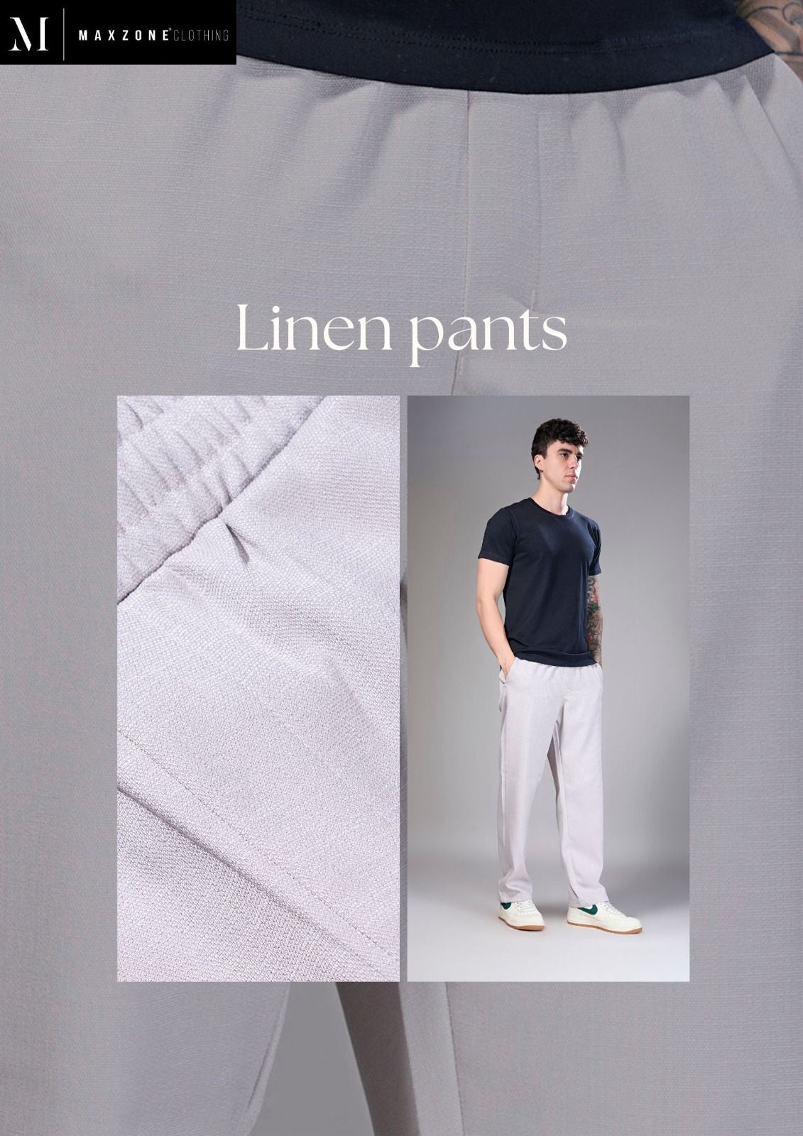 Su J G3 D No 2588 Maxzone Clothing Linen Mens Track Pants Wholesaler India