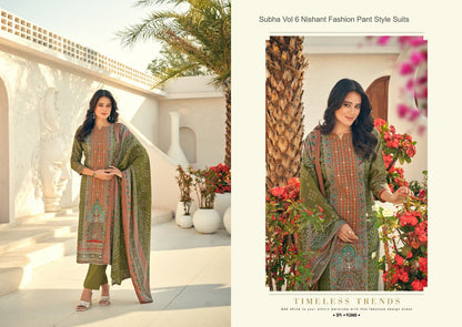 Subha Vol 6 Nishant Fashion Modal Silk Pant Style Suits Wholesale Price