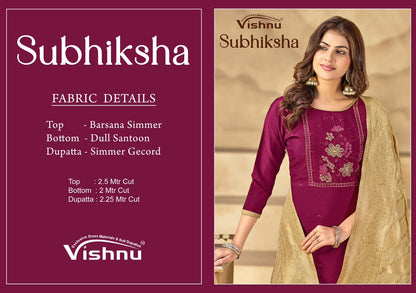 Subhiksha Vishnu Impex Simmer Pant Style Suits Manufacturer