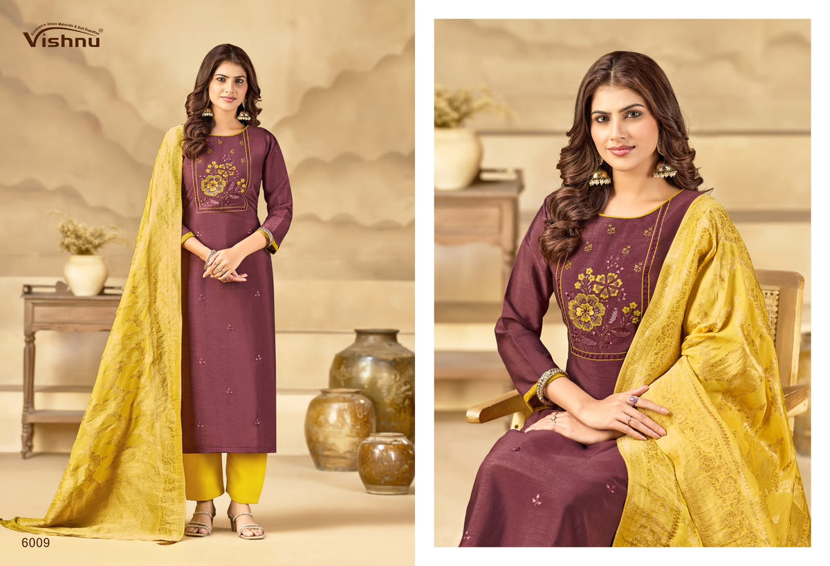 Subhiksha Vishnu Impex Simmer Pant Style Suits Manufacturer