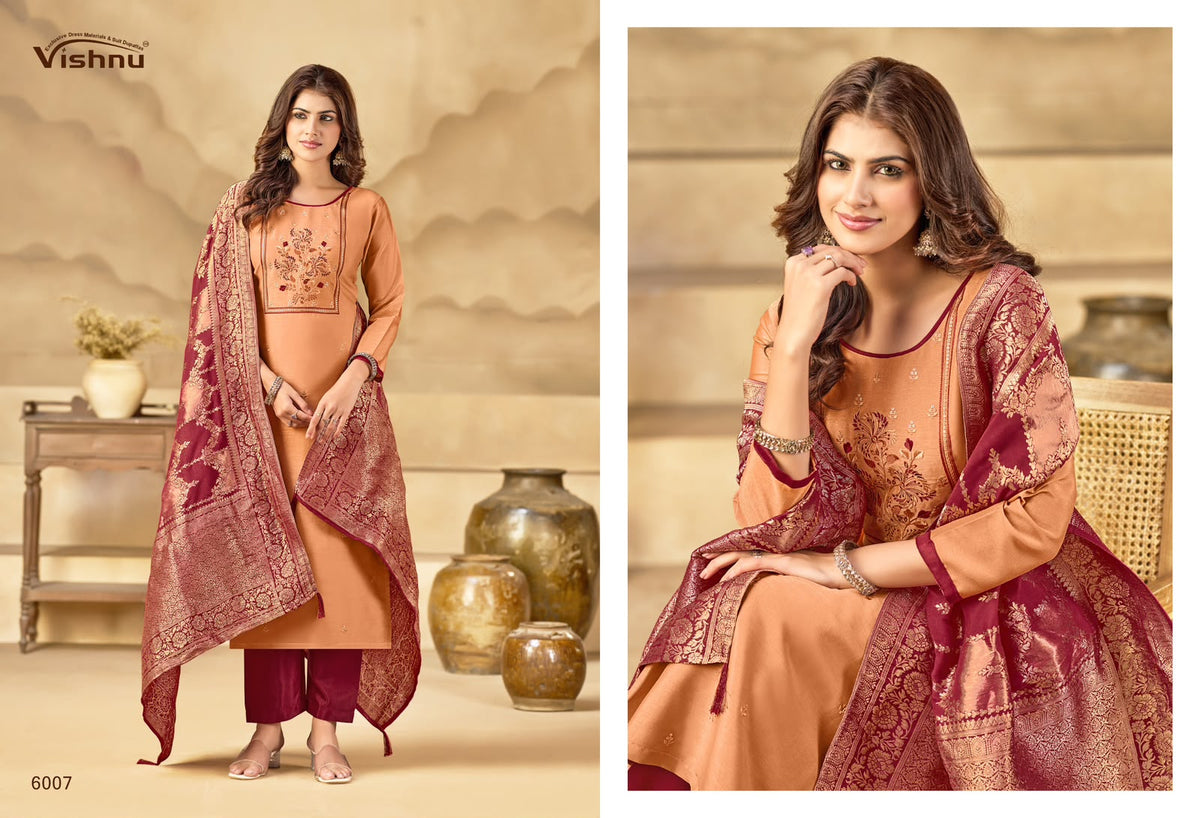 Subhiksha Vishnu Impex Simmer Pant Style Suits Manufacturer