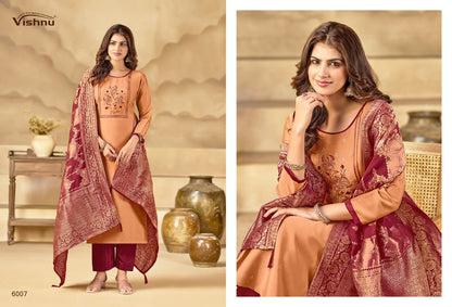 Subhiksha Vishnu Impex Simmer Pant Style Suits Manufacturer