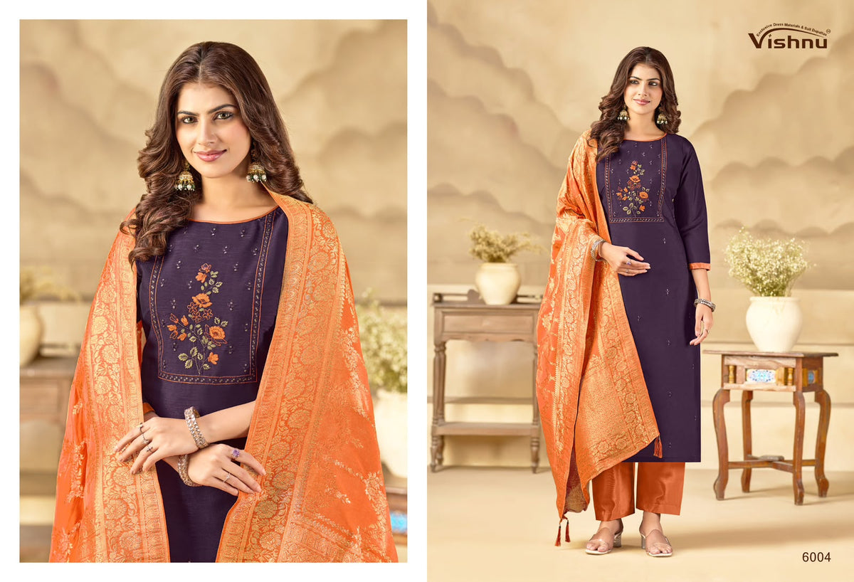 Subhiksha Vishnu Impex Simmer Pant Style Suits Manufacturer