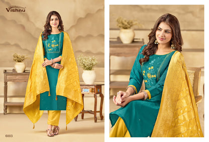 Subhiksha Vishnu Impex Simmer Pant Style Suits Manufacturer