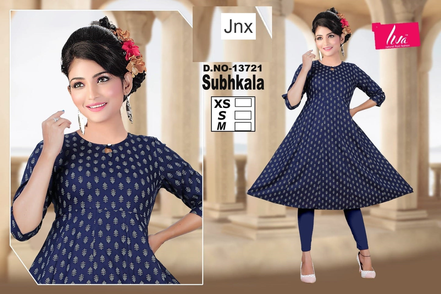Subhkala Jnx Liva Rayon Anarkali Kurtis Wholesaler Gujarat