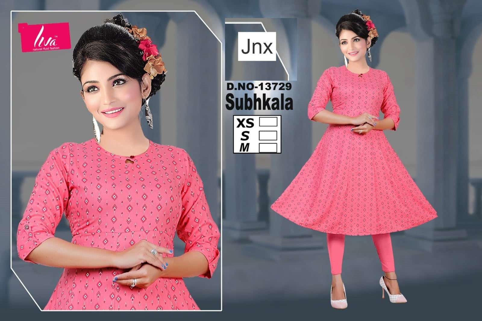 Subhkala Jnx Liva Rayon Anarkali Kurtis Wholesaler Gujarat