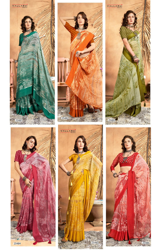 Subhlaxmi Vol 7 Vallabhi Prints Georgette Sarees