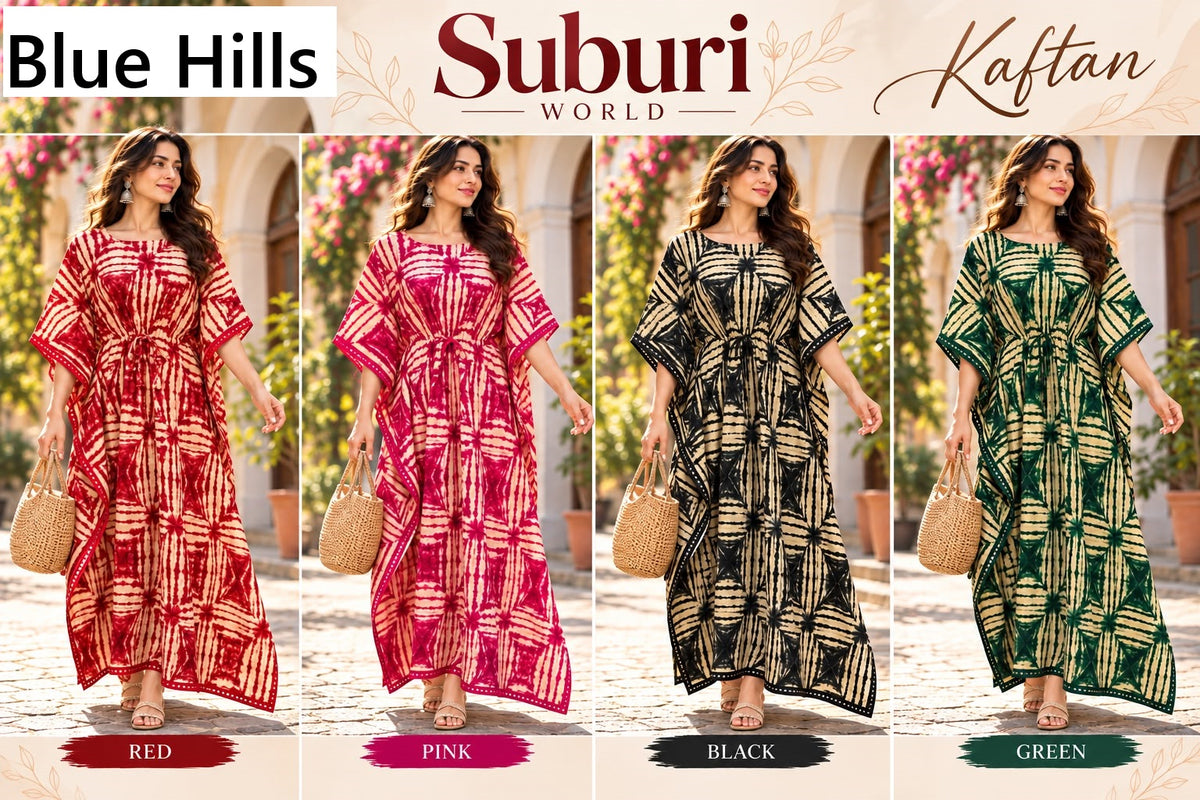 Suburi World Blue Hills Rayon 17Kg Kaftans Wholesale Rate