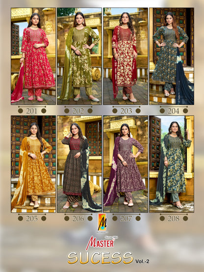 Sucess Vol 2 Master Rayon Readymade Pant Style Suits Supplier Ahmedabad