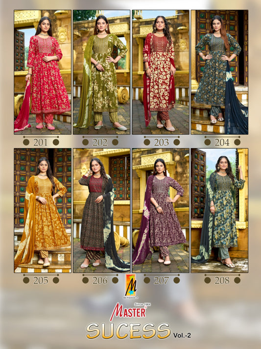 Sucess Vol 2 Master Rayon Readymade Pant Style Suits Supplier Ahmedabad