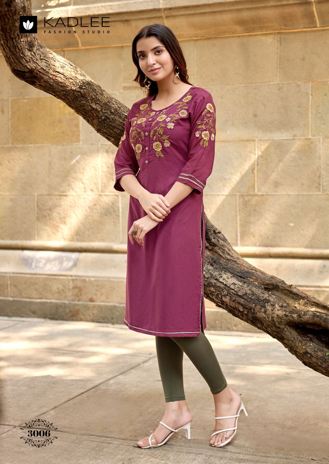 Suchitra Kadlee Rayon Knee Length Kurtis Wholesale Price