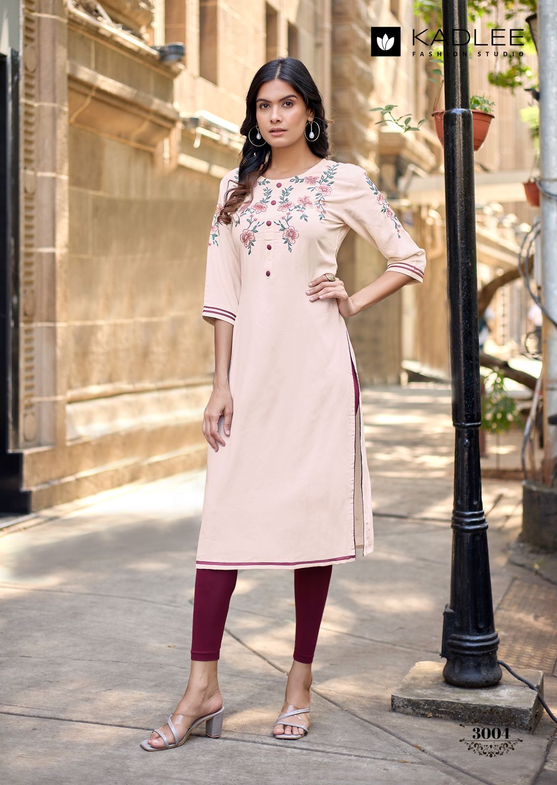 Suchitra Kadlee Rayon Knee Length Kurtis Wholesale Price