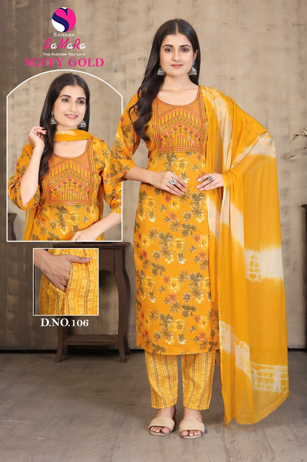 Suffy Gold Vol 1 Samara Capsule Readymade Pant Style Suits Wholesale Price