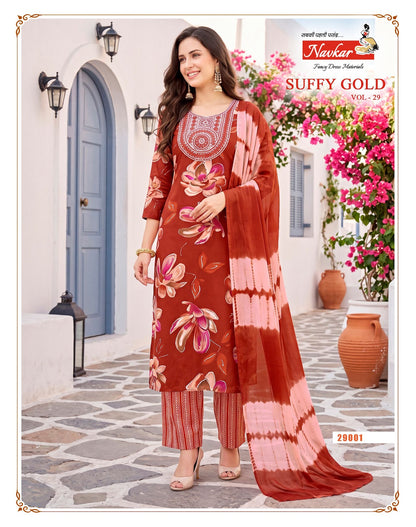 Suffy Gold Vol 29 Navkar Capsule Readymade Pant Style Suits Manufacturer