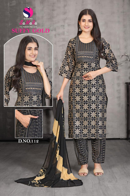 Suffy Gold Vol 2 Samara Capsule Readymade Pant Style Suits Supplier