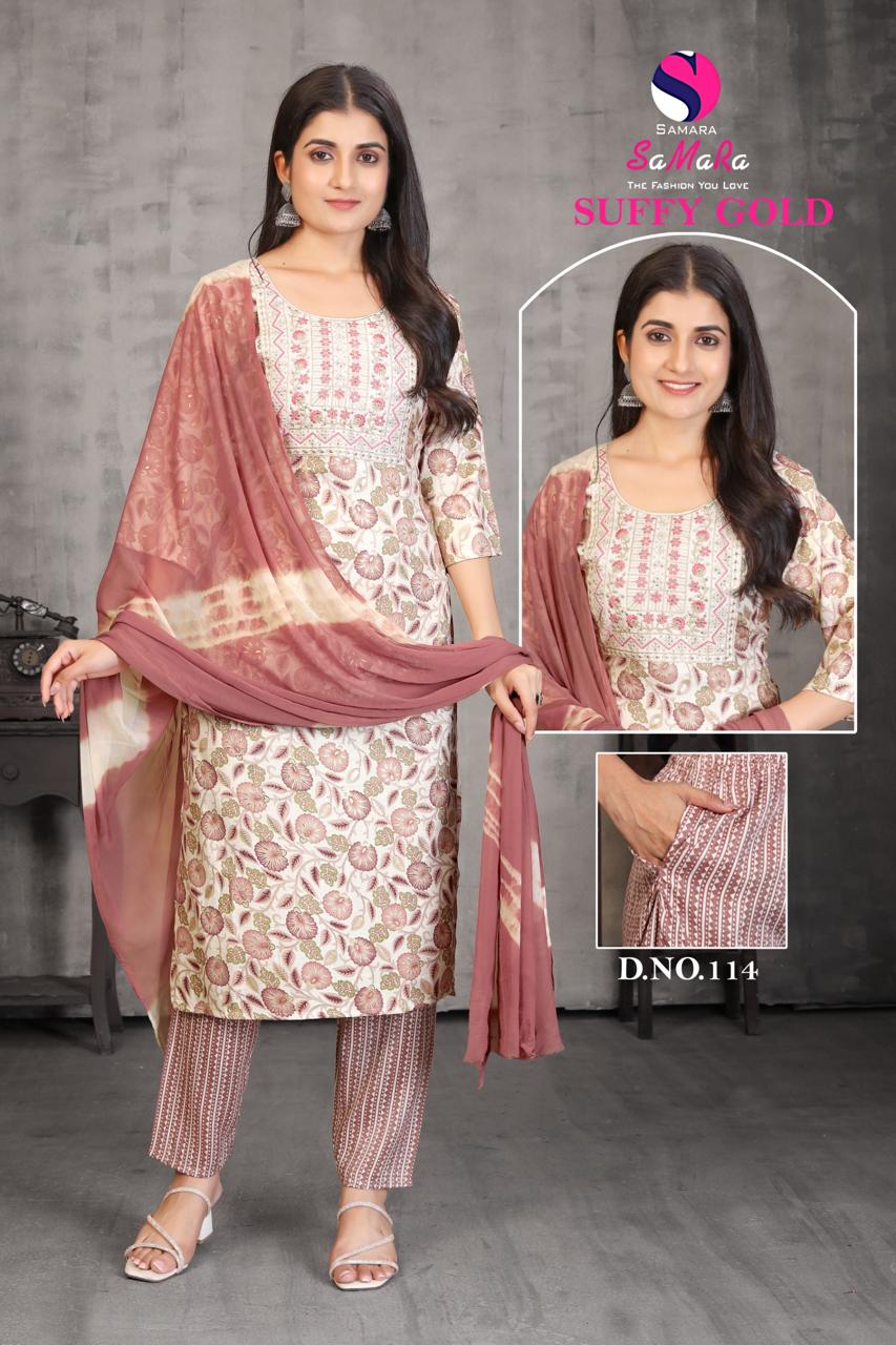 Suffy Gold Vol 2 Samara Capsule Readymade Pant Style Suits Supplier