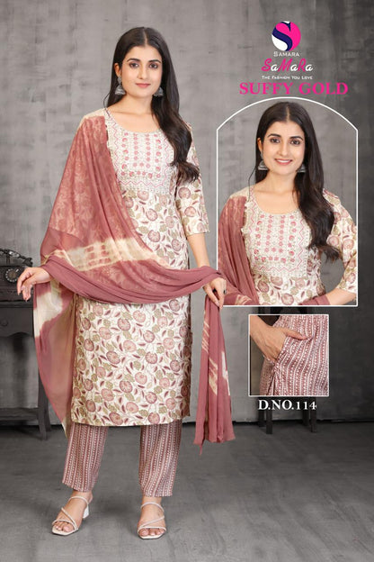 Suffy Gold Vol 2 Samara Capsule Readymade Pant Style Suits Supplier