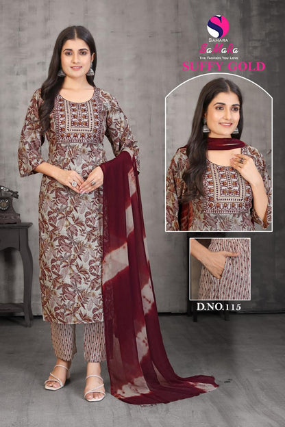 Suffy Gold Vol 2 Samara Capsule Readymade Pant Style Suits Supplier