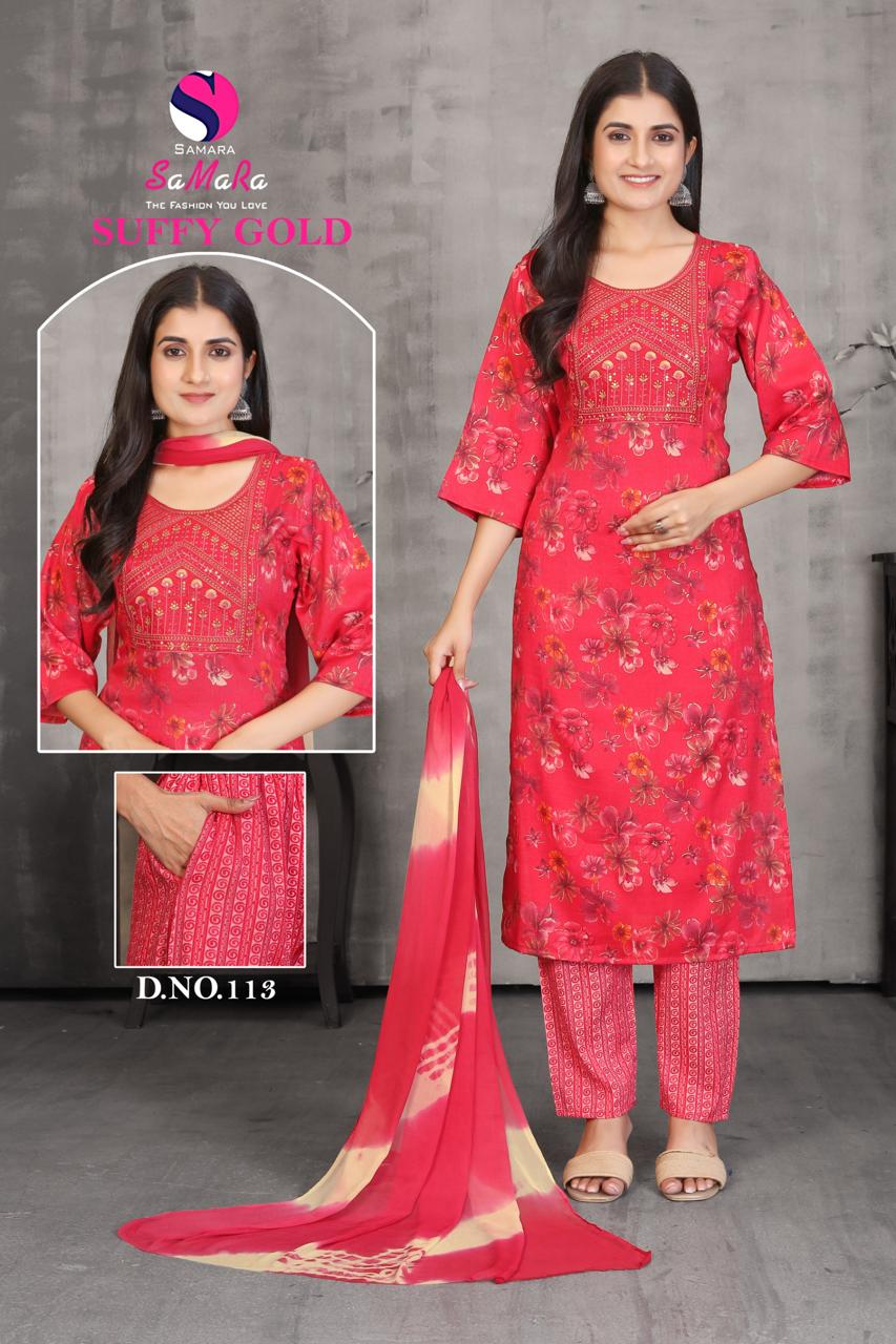 Suffy Gold Vol 2 Samara Capsule Readymade Pant Style Suits Supplier