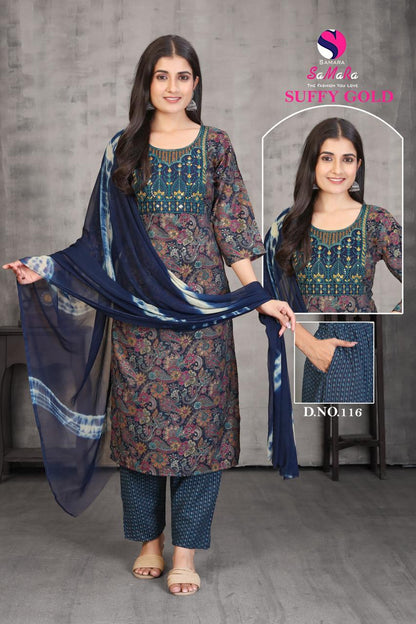 Suffy Gold Vol 2 Samara Capsule Readymade Pant Style Suits Supplier