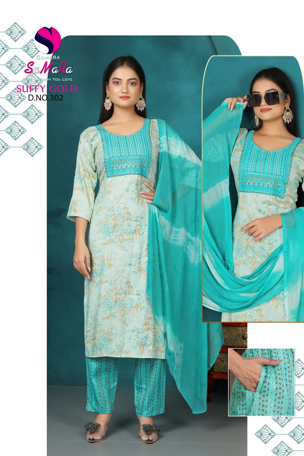 Suffy Gold Vol 3 Samara Capsule Readymade Pant Style Suits Wholesaler