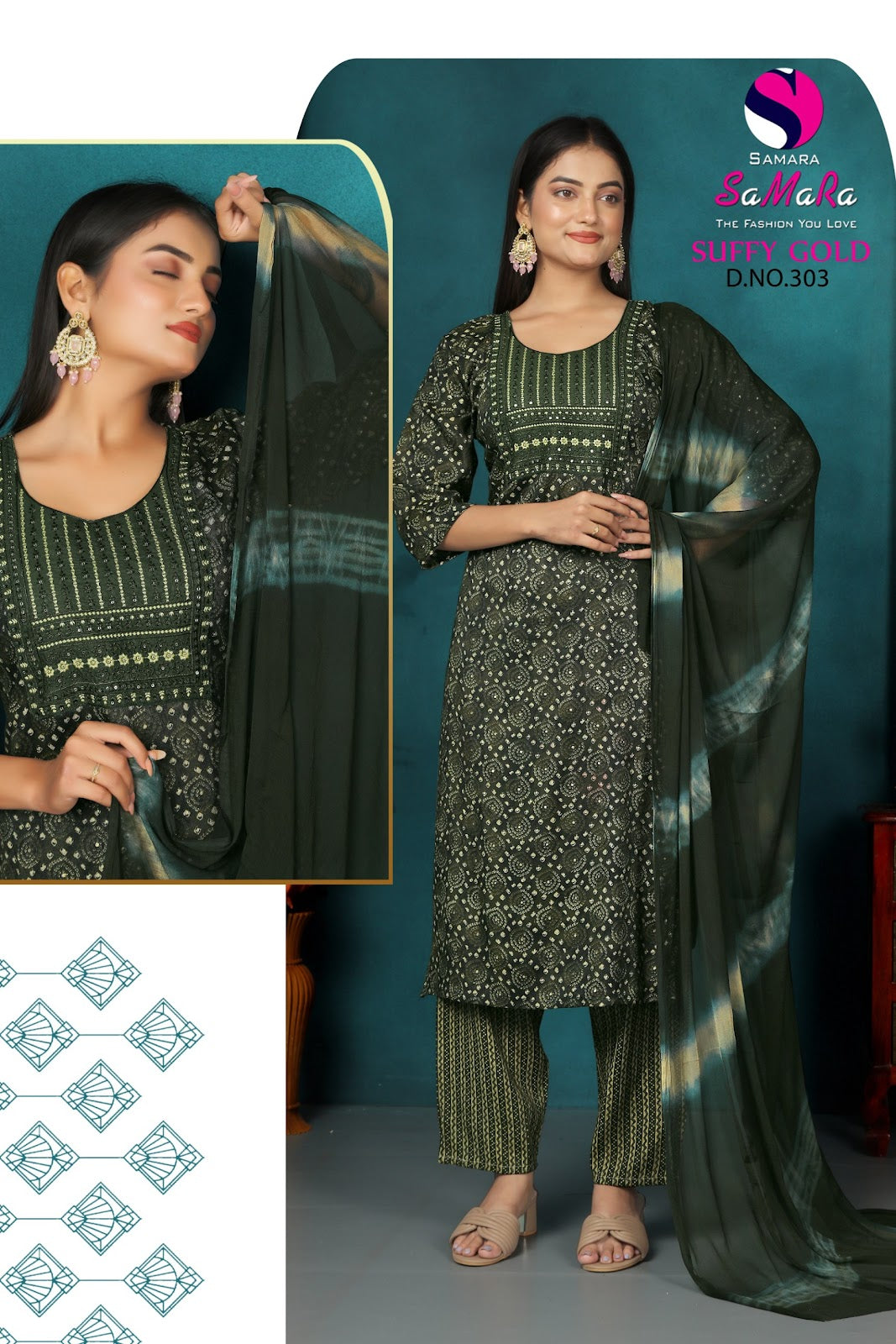 Suffy Gold Vol 3 Samara Capsule Readymade Pant Style Suits Wholesaler