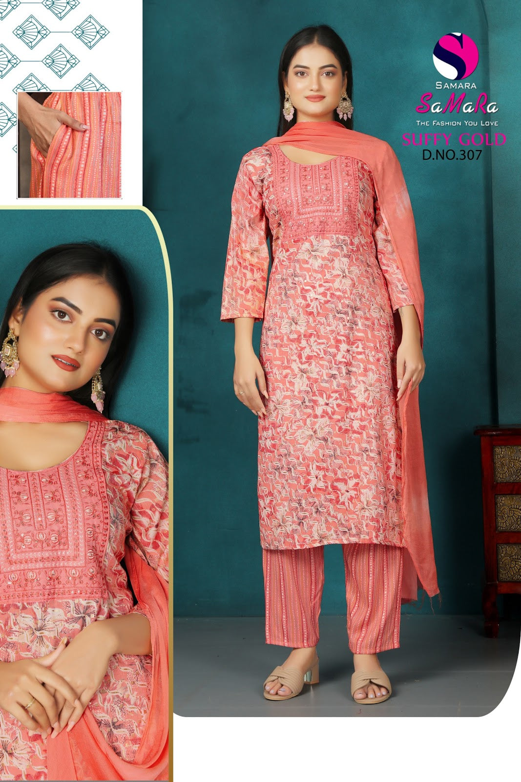 Suffy Gold Vol 3 Samara Capsule Readymade Pant Style Suits Wholesaler