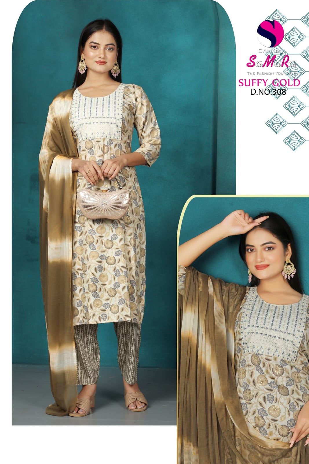 Suffy Gold Vol 3 Samara Capsule Readymade Pant Style Suits Wholesaler
