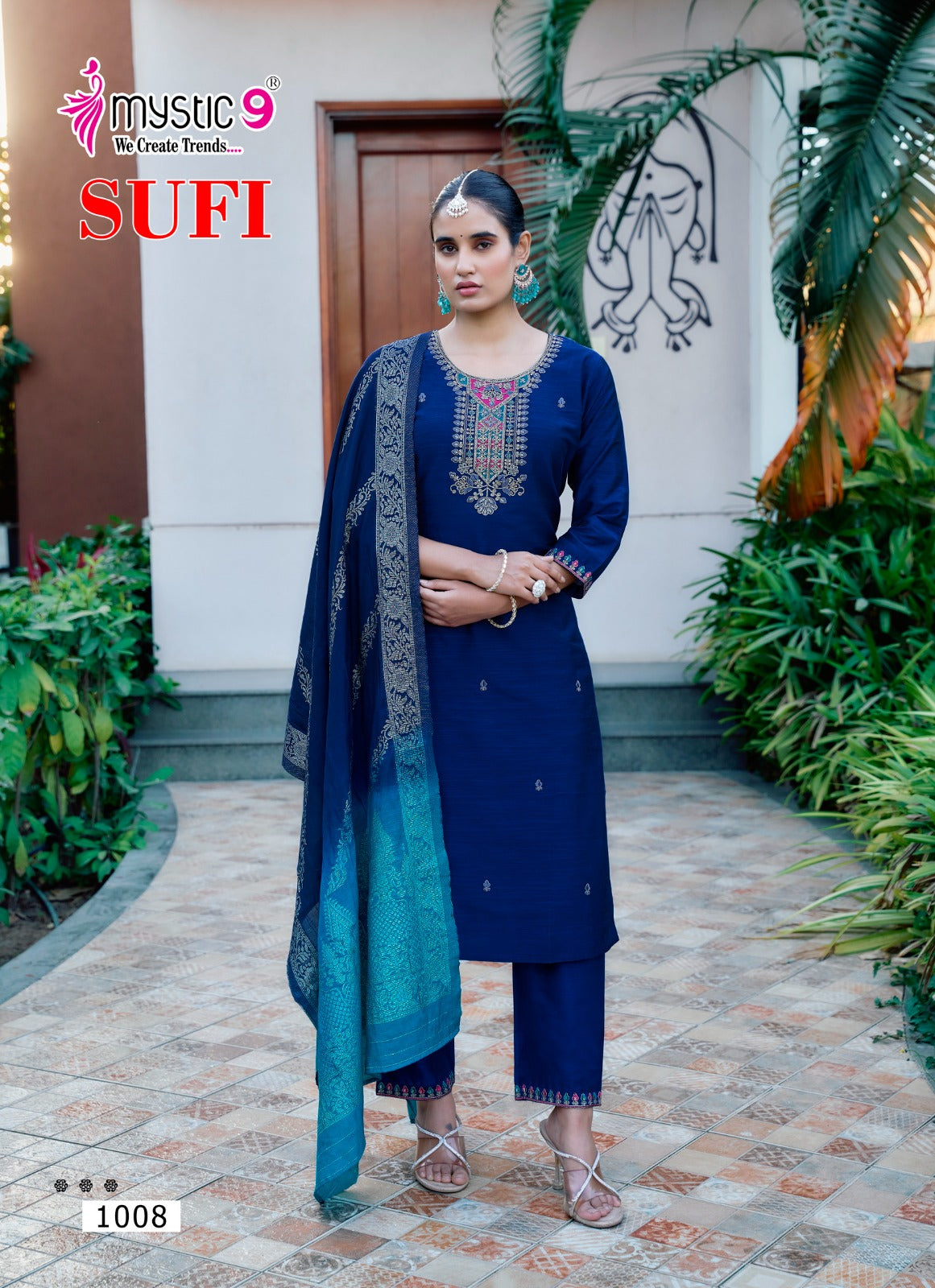 Sufi Vol 1 Mystic 9 Silk Readymade Pant Style Suits Exporter