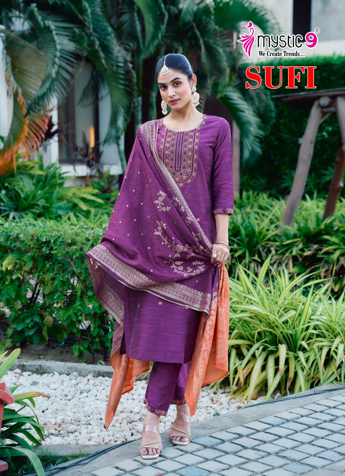 Sufi Vol 1 Mystic 9 Silk Readymade Pant Style Suits Exporter