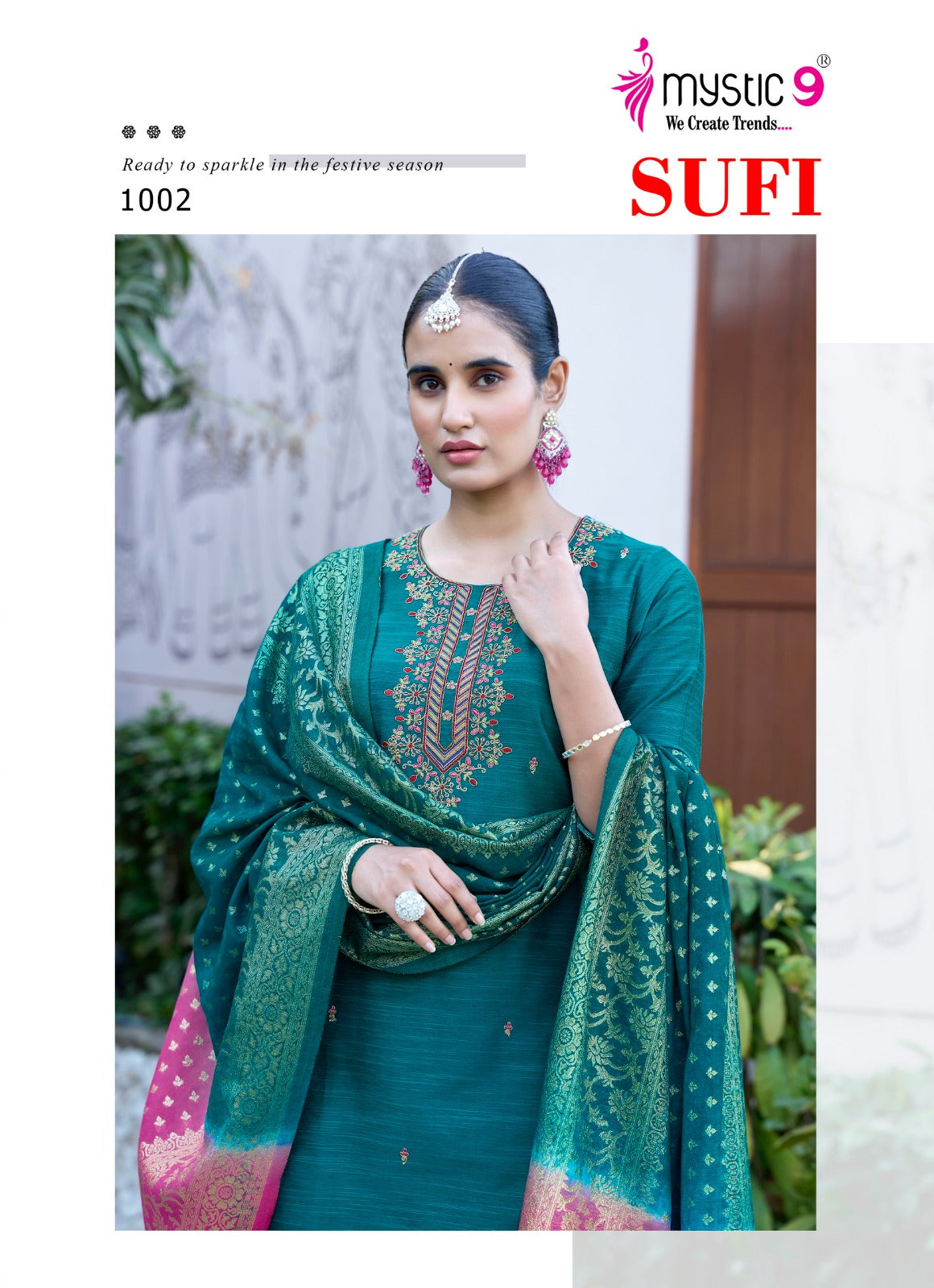 Sufi Vol 1 Mystic 9 Silk Readymade Pant Style Suits Exporter