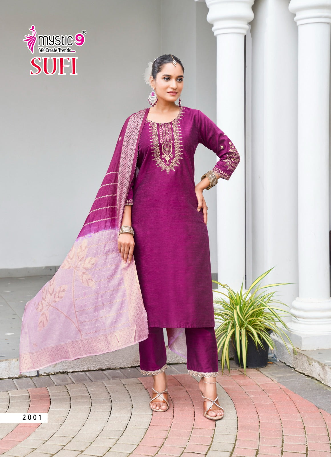 Sufi Vol 2 Mystic 9 Banglori Silk Readymade Pant Style Suits Wholesaler Gujarat
