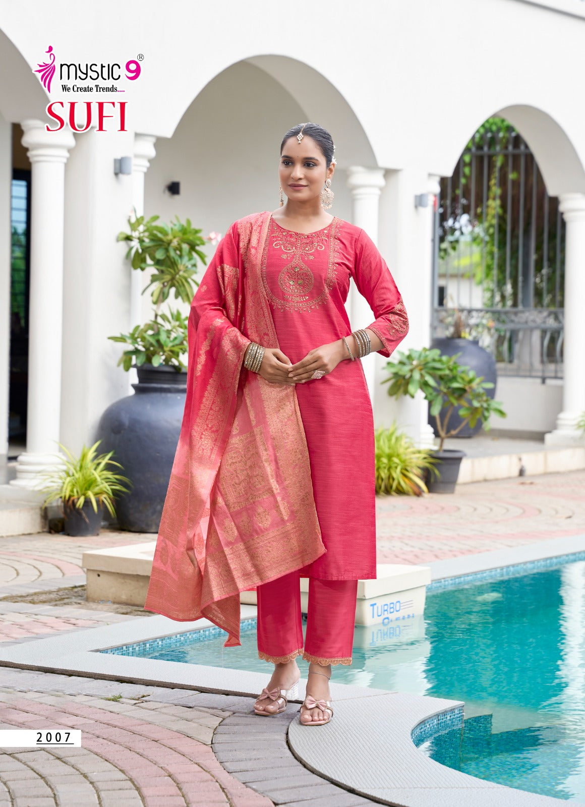 Sufi Vol 2 Mystic 9 Banglori Silk Readymade Pant Style Suits Wholesaler Gujarat